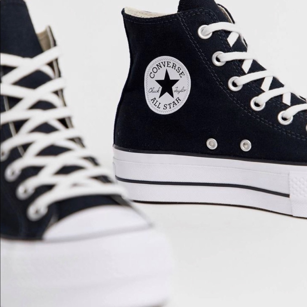 Platform Black High Top Converse